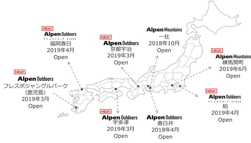アルペングループの新 体験型アウトドアショップ 19年春 全国に立て続け6店舗をオープン 株式会社アルペン のプレスリリース アルペングループの新 体験型アウトドアショップ 19年春 全国に立て続け6店舗をオープン 株式会社アルペン のプレスリリース