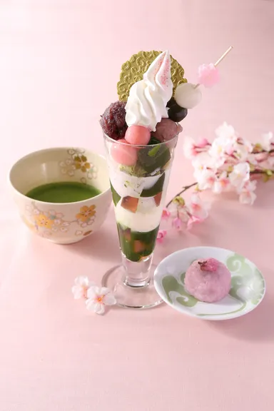 さくら茶会 抹茶とさくら餅付