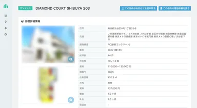 自社物件詳細情報ページ