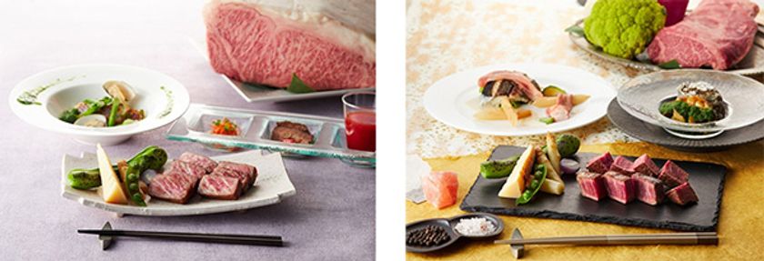 地上約100mから望むベイエリアの大パノラマと楽しむ本格鉄板焼
鉄板焼 春のランチ・ディナーコース
2019年3月1日（金）より 第一ホテル東京シーフォートにて
