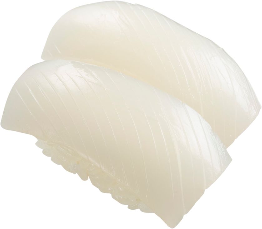 最も旬な時期に水揚げした国産天然の高級ネタ
「剣先いか」を一杯丸ごと店内調理など
極限まで手間ひまかけて、感動皿でご提供
『極上剣先いか（身）』 300円（＋税）