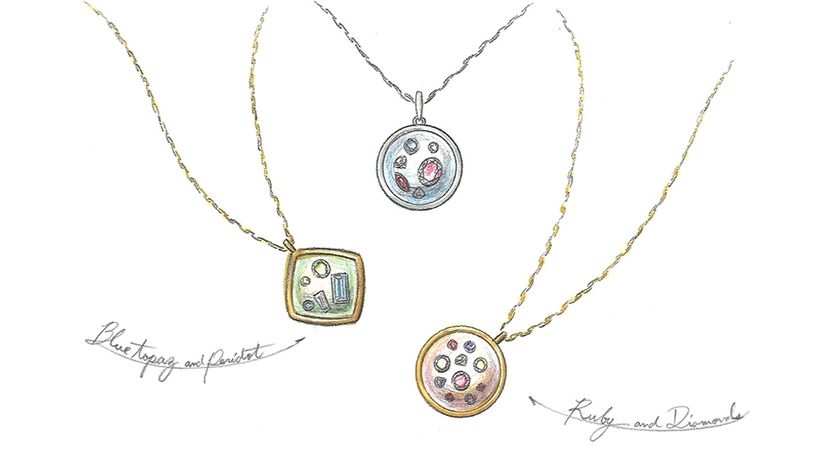 ダイヤモンド、カラーストーンなど思い出の宝石をペンダントトップに