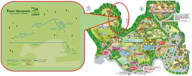 フォレストアドベンチャー・神戸六甲山 エリアマップ