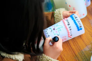 自分でメッセージを書く。参加型のキャンドルナイト