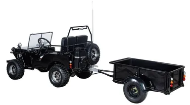 テールライト連動式のミニトレーラーで荷物の運搬にも便利