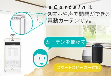 AmazonEcho,GoogleHomeと連携させれば、声で開閉も可能