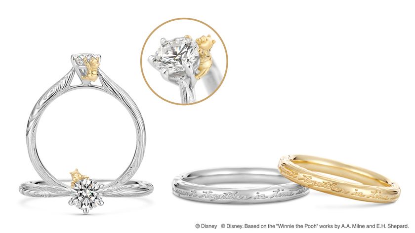 【くまのプーさん】100エーカーの森をテーマにした婚約指輪・結婚指輪 3月15日(金)新発売