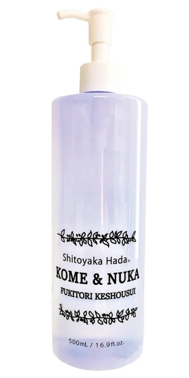 新商品「シトヤカハダ角質柔軟　お米のやさしい　ふきとり化粧水　500mL」　￥1,000(税別)