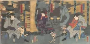 三代歌川豊国　古猫の怪　1861年