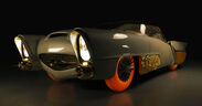 グッドイヤー、復元された1950年代のコンセプトカー「Golden Sahara II」に発光するタイヤを装着し、世界初披露