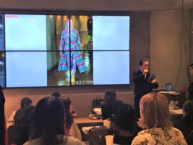 中島副社長による尾州テキスタイルのレクチャー