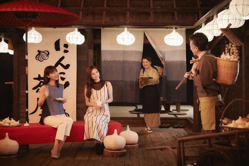 星野リゾート　青森屋
夏季限定　じいじと孫娘が営む「にんにく茶屋」新登場
～にんにく和菓子三点盛りを提供～
期間：2019年6月1日～8月31日