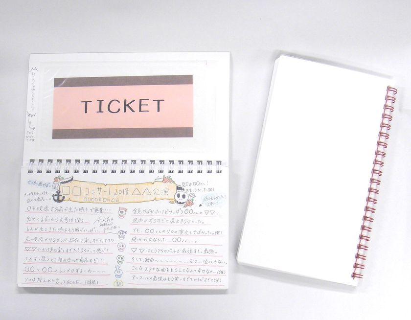 ３日間で一万“いいね”！予想の10倍の売れ行き！
ライブチケットを保存し記録できるノート「レポチケ」がライブ女子に人気