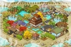 限定アイテムを配置した城下町イメージ