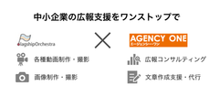 低価格・大量動画制作のフラッグシップオーケストラとPR会社のAGENCY ONE　スタートアップや中堅・中小企業向けに広報をワンストップ支援　～動画と文章、ネットとリアルの組み合わせ～