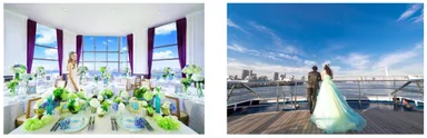 (左)28階「トップ・オブ・ザ・ベイ」、(右)ザ・クルーズクラブ東京「レディクリスタル号」