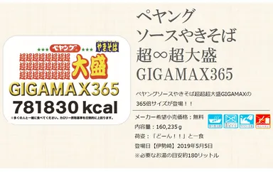 超∞超大盛GIGAMAX365