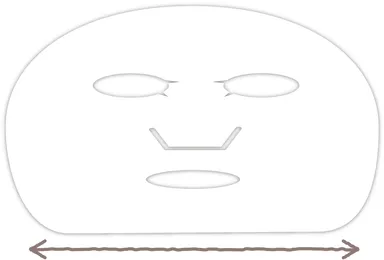 約180%伸びて顔にぴったりフィット！