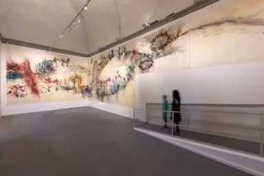 Color Gunpowder Drawing for City of Flowers in the Sky: Daytime Explosion Event for Florence 2018  Photo by Wen-You Cai, courtesy Cai Studio