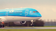 キャンペーン動画内KLM飛行機