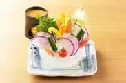 彩り野菜の豆乳美人バーニャカウダ(750円)