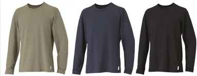 フリーフィールクール　ロングスリーブ　メンズ　カーキ／ネイビー／ブラック