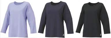 フリーフィールクール　7分袖　レディース　ラベンダー／ネイビー／ブラック