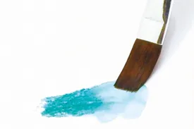 描いた絵を筆でなぞると…