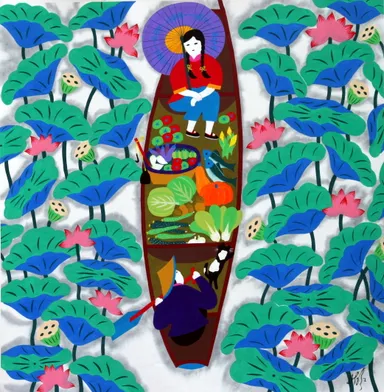 陳娟紅「小舟でひと休み」