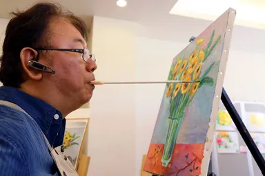 実演画家　梅宮 俊明