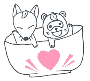 たぬきつねそば_イラスト
