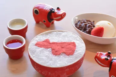 【磐梯山温泉ホテル】赤べこかき氷