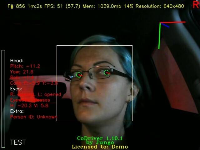 「CoDriver」による視線検知イメージ