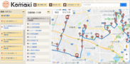 バスの現在地が確認できる地図イメージ（PC画面）