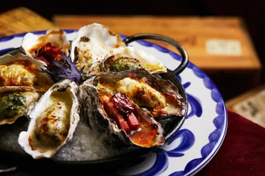 焼き牡蠣4種盛合せ