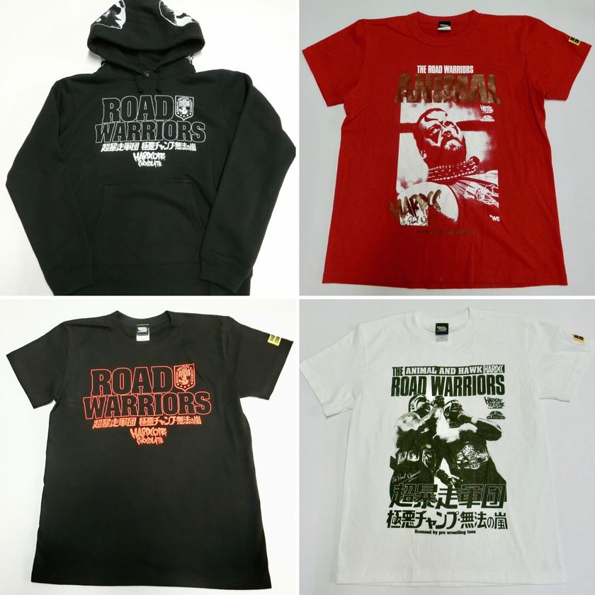 極悪チャンプ「ロード・ウォリアーズ」の
デザインアパレル商品、
コアチョコにてオフィシャル販売開始！