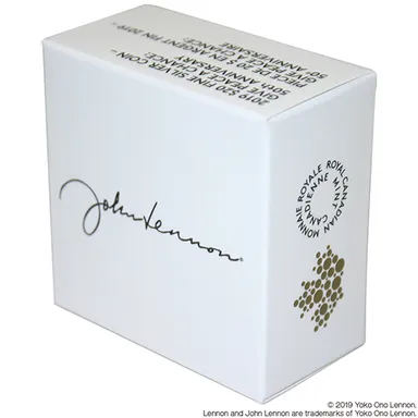 ジョン・レノン「平和を我等に」20ドル銀貨パッケージ裏面