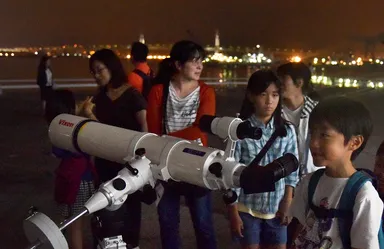 星空観察の様子