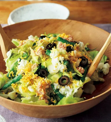 キャベツとツナのミモザサラダ