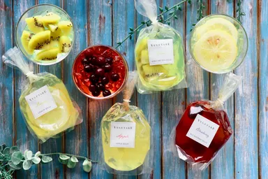 ベジターレ　国産生フルーツゼリー(りんご、ブルーベリー、レモン、キウイ)