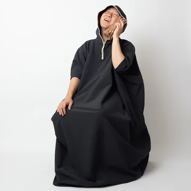 よもぎ蒸ししている男性