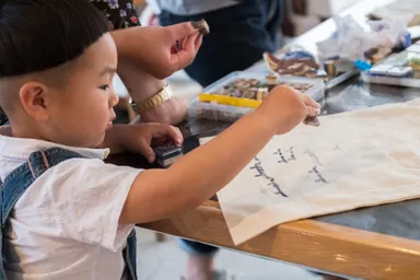 「消しゴムはんこde食育」2