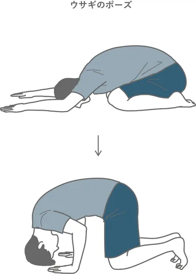 ウサギのポーズ