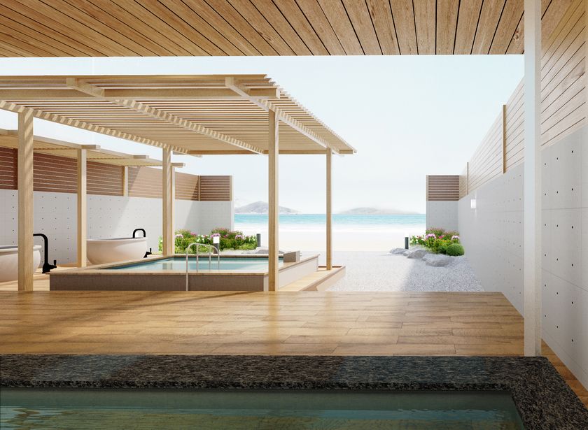 ホテルグリーンプラザ浜名湖、温泉露天風呂を増設。
浜名湖を望む解放感あふれる大浴場へリニューアル。