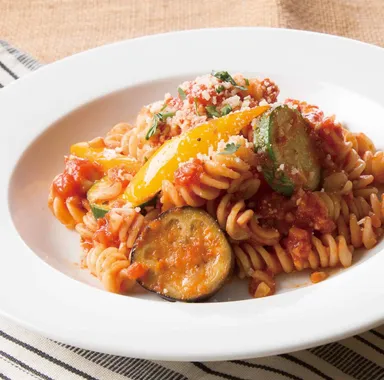 茄子とズッキーニのフィジリ