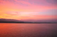 びわ湖の夕景