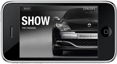 「MEGANE R.S.」コンセプト画面