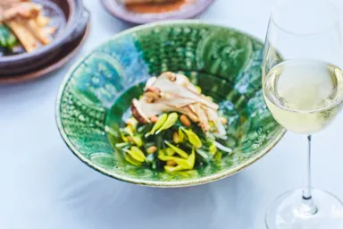 【星のや軽井沢】4シャンパーニュと松茸入り秋のサラダ