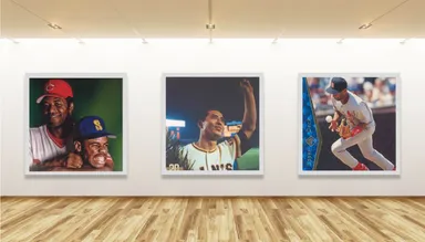 左からケン・グリフィー親子(STADIUM CLUB)、王貞治(BBM)、オジー・スミス(Upper Deck)