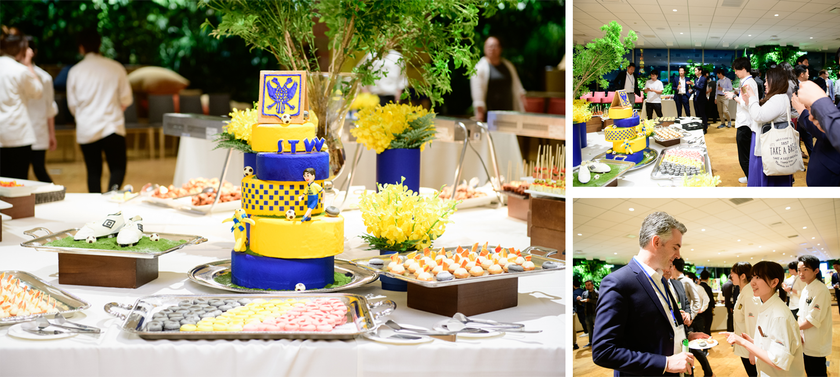 サッカー日本代表選手が所属
サッカー・ベルギー1部リーグの「シント＝トロイデンVV」に
学生が制作したオリジナルケーキとフードを提供